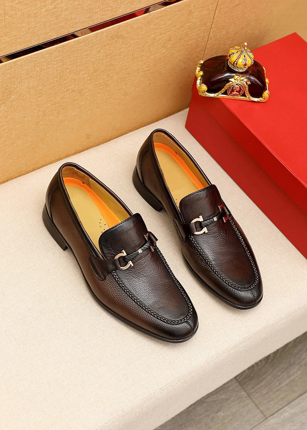 2021 hommes formelle fête robe de mariée chaussures messieurs marque concepteur en cuir véritable sans lacet affaires Oxfords taille 38-44