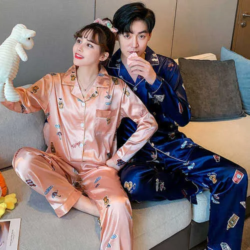 Luxury Pajama Set Satin Silk Pajamas Sets Couple Sleepwear Family