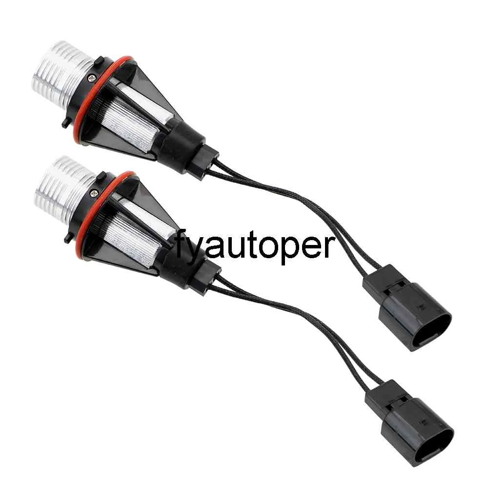 Lâmpadas de carro com erro, 2 peças, led, olhos de anjo, marcadores, para bmw e39, e53, e60, e61, e63, e64, e65, e66, e87, 525i, 530i, xi, 545i, m5247r