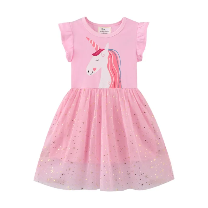 Nouvelle Arrivée Princesse Filles Robes Vente Chaude Tutu Partie Bébé Licorne Robe Mignon Toddler Anniversaire Vêtements