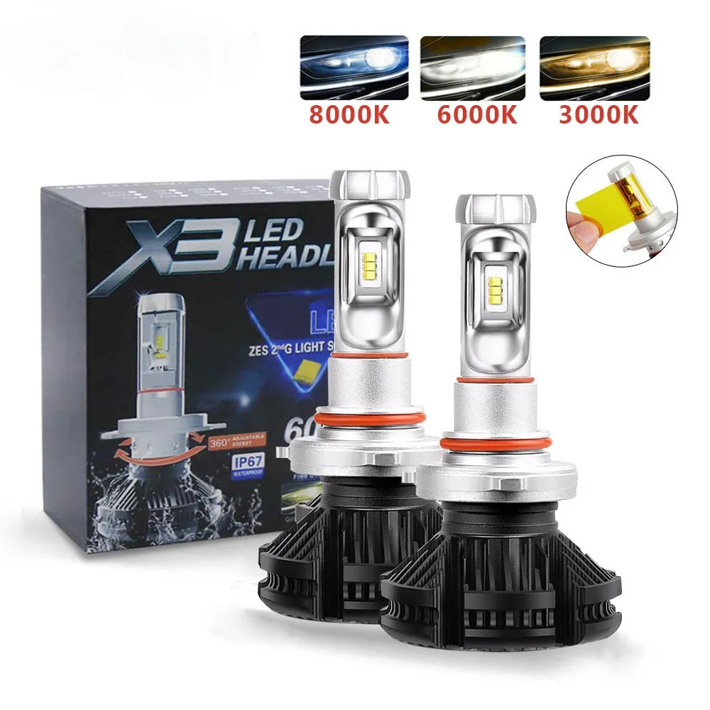2x H7 LED Headlight Bulbs Conversion Kit High Low