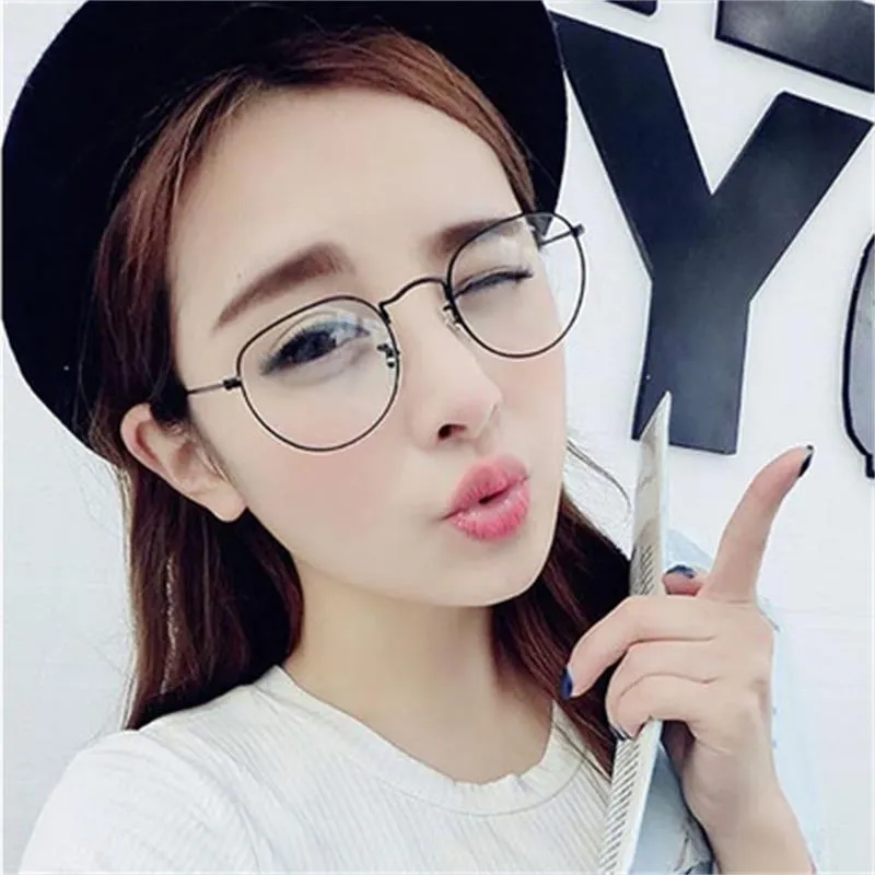 Monturas De Gafas De Sol De Moda Para Mujer Lentes Redondas