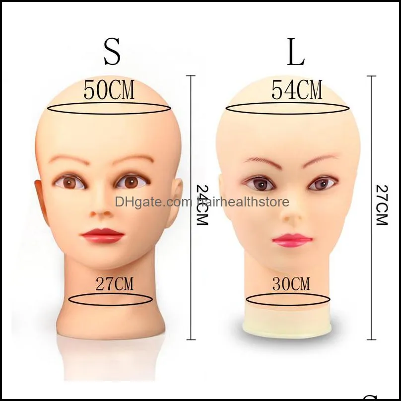 Top Selling Female Mannequin Head Without Hair For Making Wig Stand and Hat Display Cosmetology Manikin Training Head T-pins