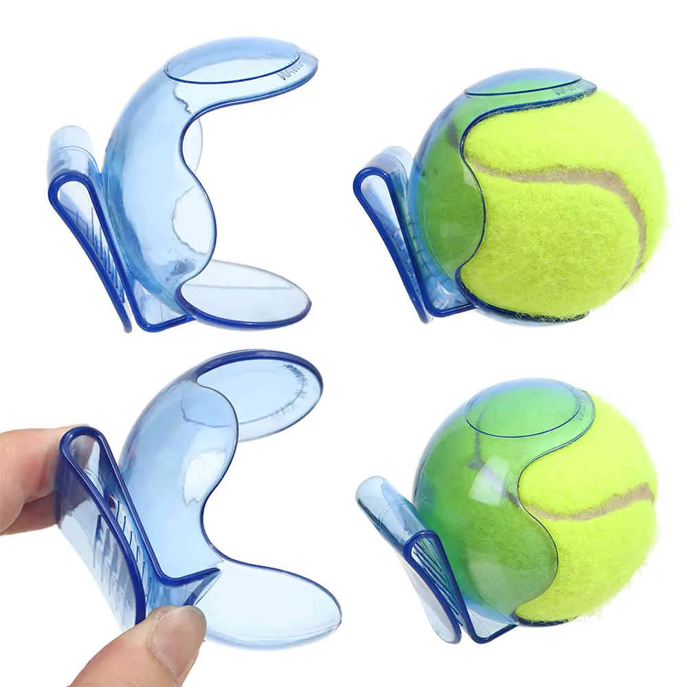 1pc Ny ABS Transparent Professionell Tennis Ball Clip Bekväm Durable Plast Training Sport Tillbehör