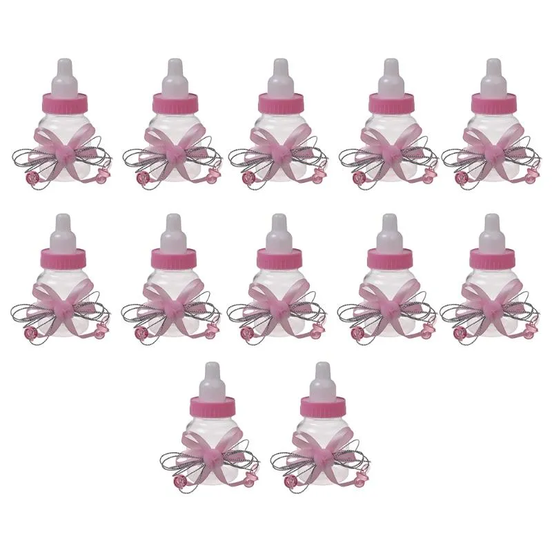 Party Decoration 12pcs Cute Feeding Bottle Candy Boxes Holder For Bady Shower Supplies