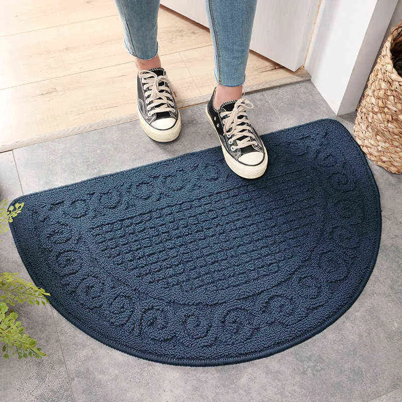 Halve Cirkel Deur Mats Outdoor Indoor Dillt Trapper Mat Non Slip Deurmat voor ingang Deuropening Tapijt Vloermat Entry Rug Pad 2111109