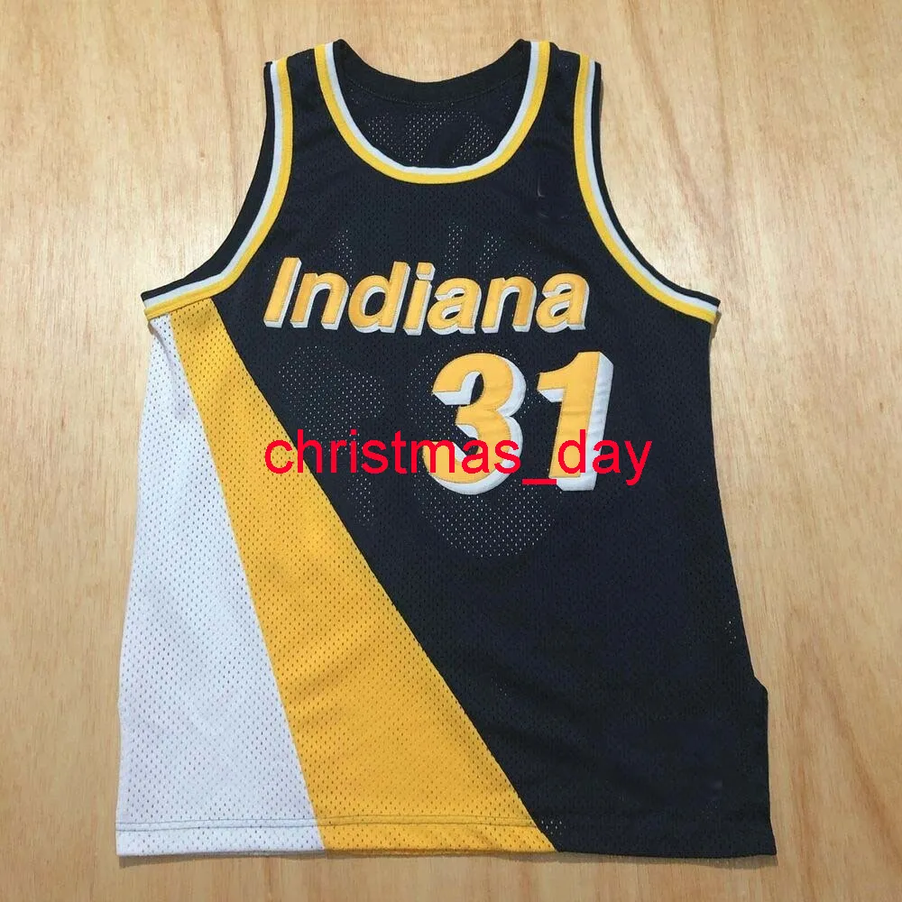 100 Stitched Reggie Miller Vintage Champion Jersey Men XS 5XL 6XL