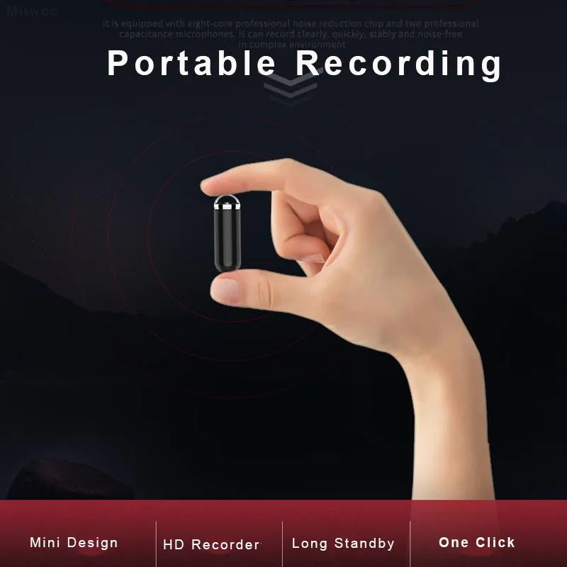 Digitale Voice Recorder Mini Digtal 8-32GB Geluid Dictafoon Ketting Geactiveerde High-Definition Ruisonderdrukking Record Espia MP3 P