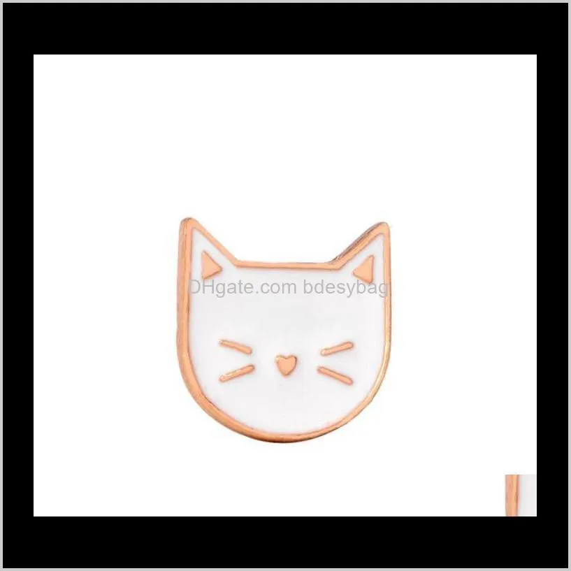 hot cartoon cute cat animal enamel brooch pin badge decorative jewelry style brooches for women gift t353