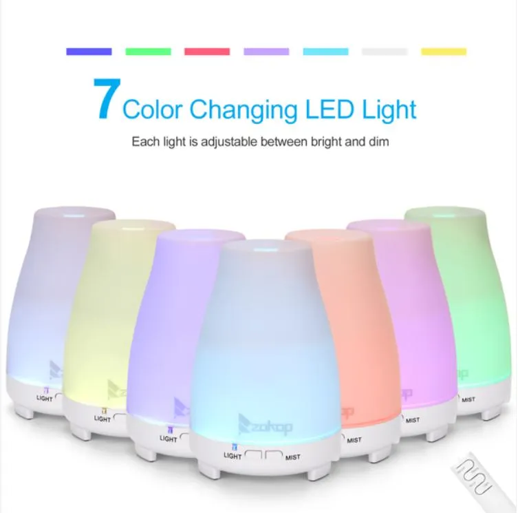 Home Fragrance Lamps 110V 11W 200ml Aroma Diffuser Plastic Independent with White Remote Control Colorful Light