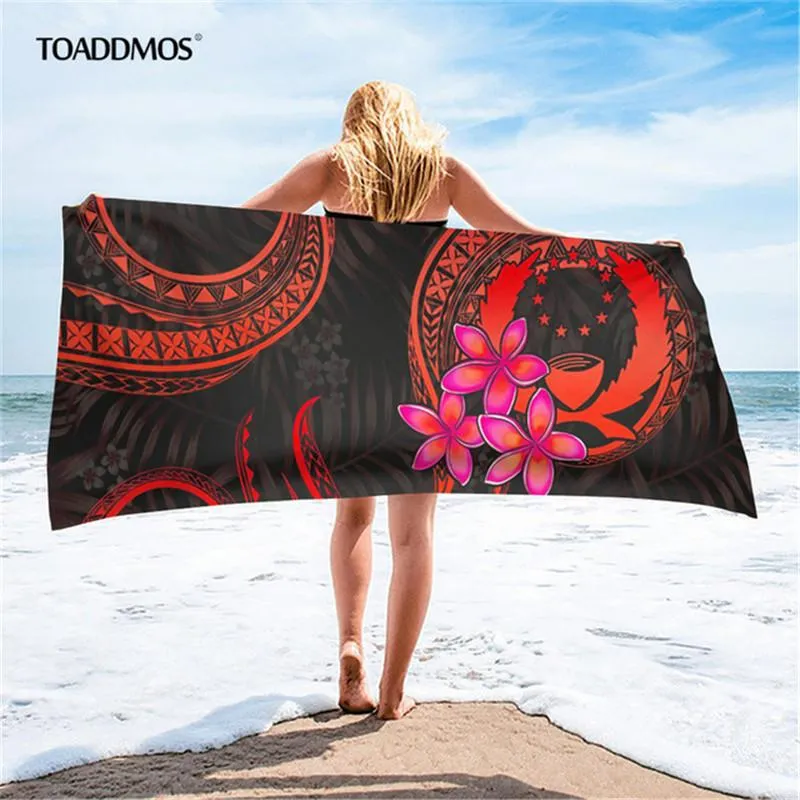 Toalla De Playa Grande, Suministros De Baño De Verano, Manta De Gimnasio De  Diseñador Absorbente, Servilleta De Baño Para Adultos Pohnpei Floral De  19,64 €