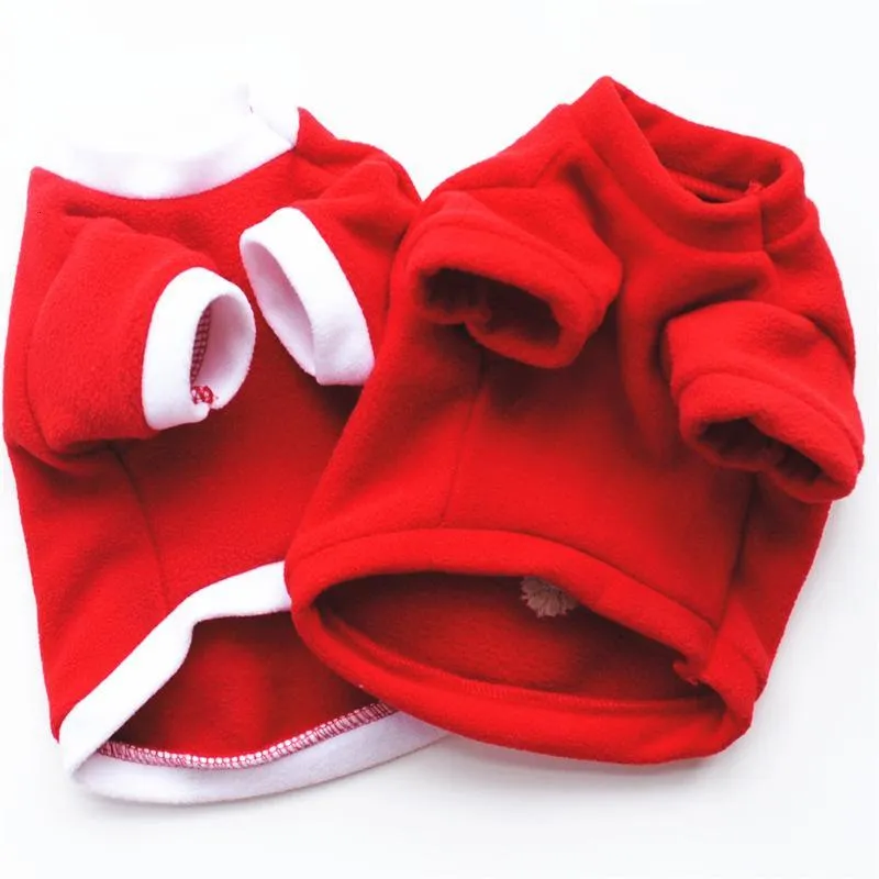 Cute Puppy spring big red t-shirt comfortable dog pet t-shirt short-sleeved clothes for small dogs Vests