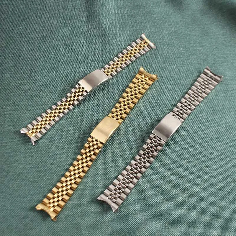 Ремешки для часов 13 мм 17 мм 20 мм Сменный юбилейный браслет из нержавеющей стали, сделанный для Datejust