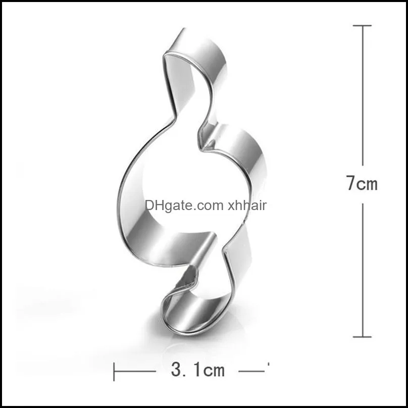 1pcs DIY Music Note Shape Cookie Biscuit Cutter Stainless Steel Mold Mould For Cake Bread Fondant Candy Chocolate Bakeware Tools Baking