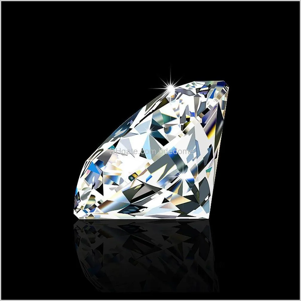 rinyin loose gemstone 6.50mm 1.00ct d color vvs1 clarity excellent cut 3ex round brilliant moissanite with certificate report