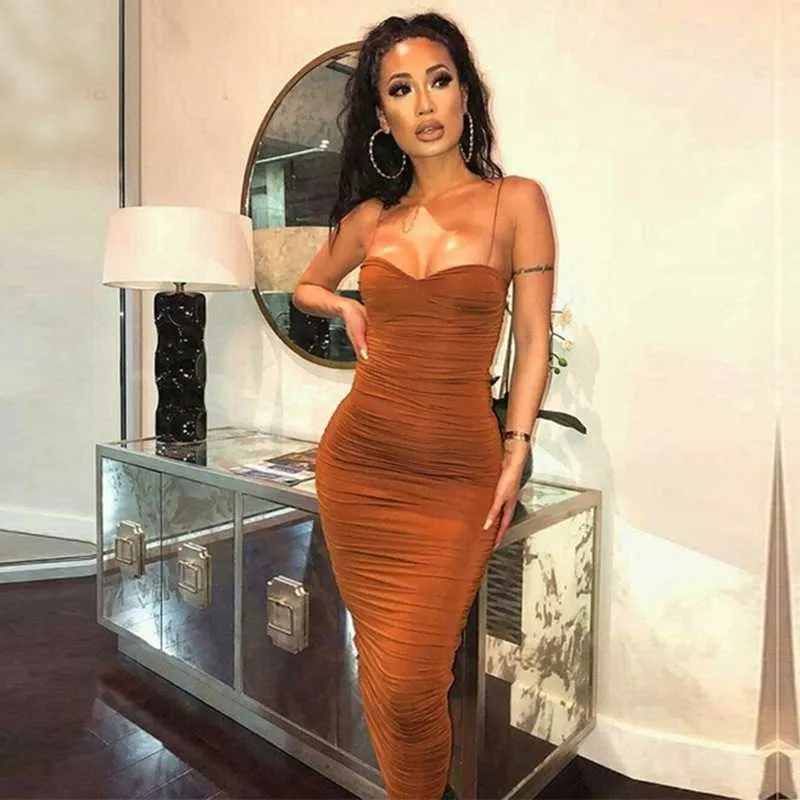 Women Bodycon Dress Long Pleated Sexy Night Club... From Lu003, $27.16