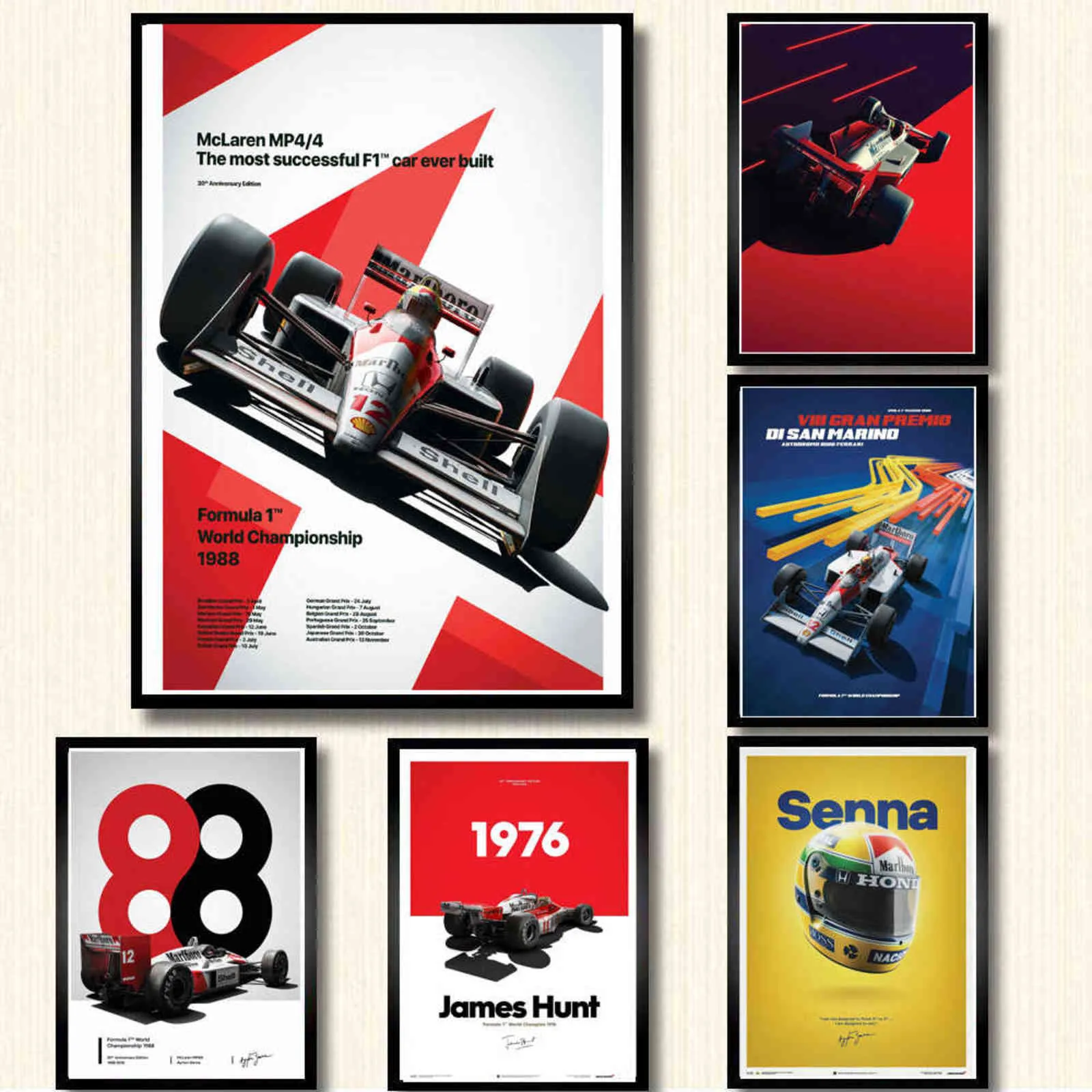 Poster und Drucke Heiß Ayrton Senna F1 Formel Weltmeister Wandkunst Leinwand Bild Malerei Modernes Dekor Schilderij Obrazy H1110