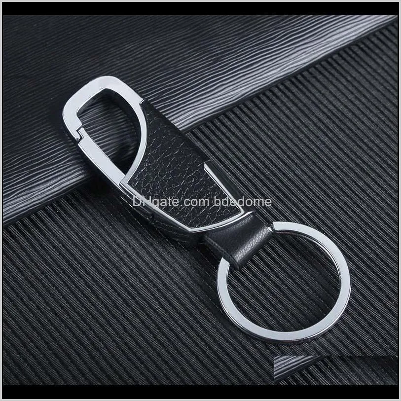 wholesale Fashion Car Keychain Men and Ladies Leather Waist Hanging Key Chain Metal Key Ring Key Holder For Party Gift