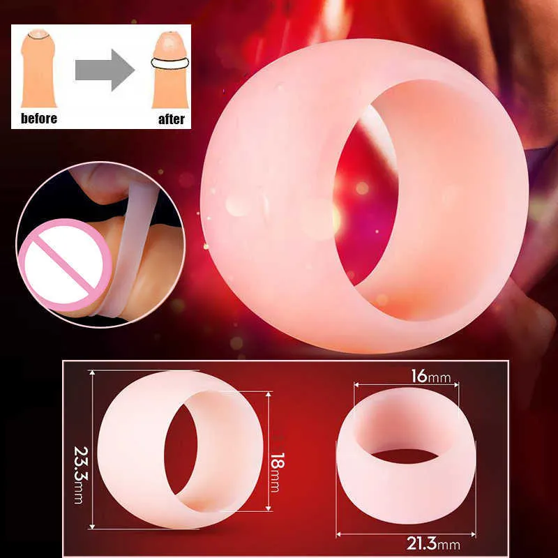 Massage Items 2pcs Day Night Silicone Male Foreskin Correction Hinder Ring Time Delay Ejaculation Penis Rings Sex Toys for Men Loc259p