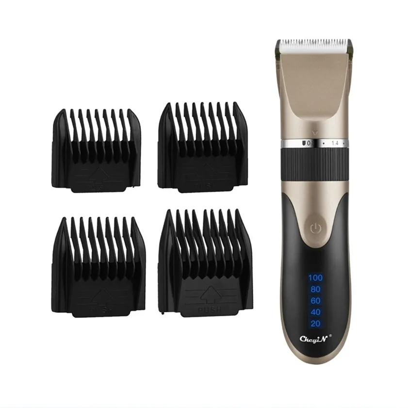 Barber Profesjonalny Hair Clipper Trymer Broda Trimer Dla Mężczyzn DIY Cutter Electric Cut Maszyna z Cum Limit 220216