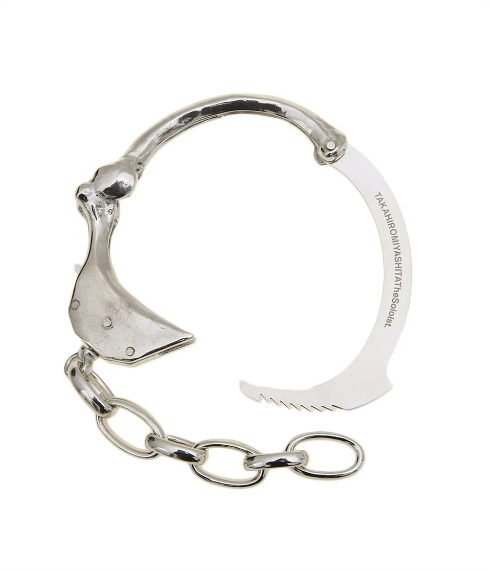 Bone Shape Handcuffs Bracelet 925 Sterling Silver Chain Hip Hop Street Fashion Style Jewelry Accessories