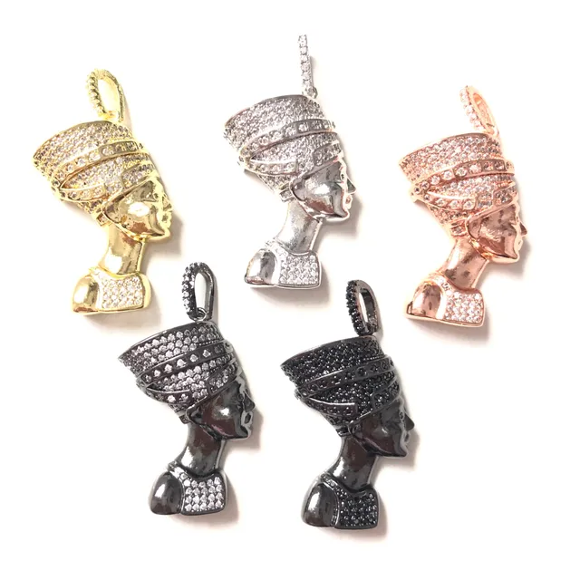Charms 3D Egyptian Queen Nefertiti Pendant Charm For Women