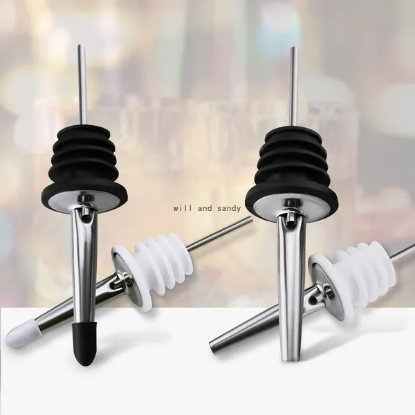 Stainless Steel Wine Pourers Wine Oil Bottle Pourer Spout Cork Stopper with Dust Cap Home Kitchen Bar Tool