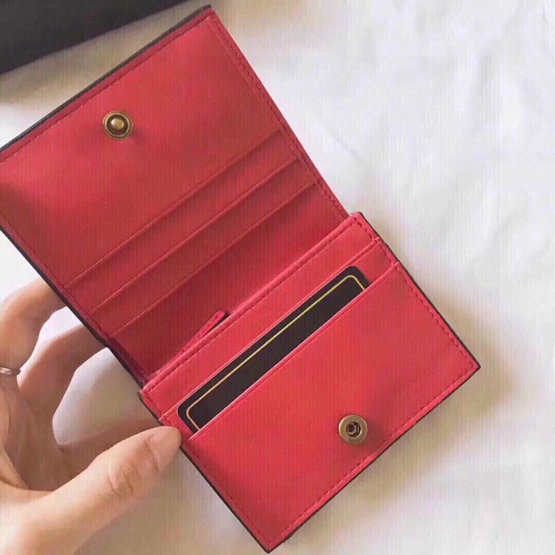 portafoglio borsa da donna scatola originale portafogli moda di alta qualità Accessori Sun 3D in ciliegio intarsiato in cristallo la fonte di pelle superiore dolce e alla moda