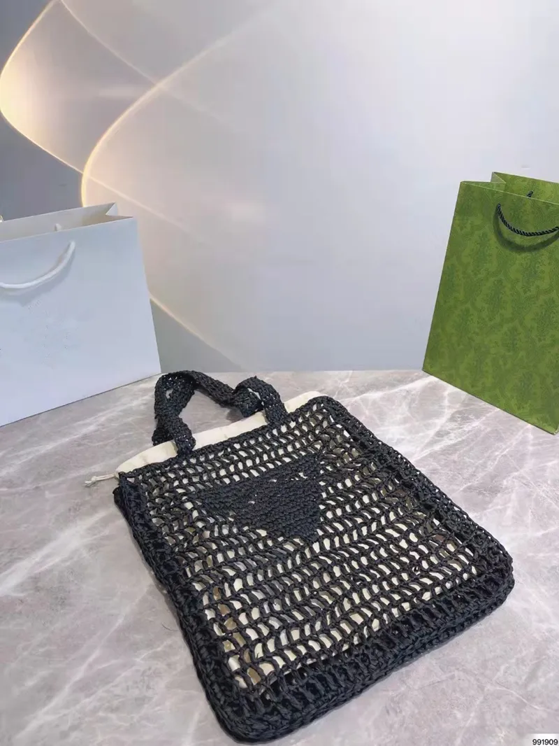 Casual Women Handbag Straw Weave Shoulder Bag Ladies Hollow Tote Summer Brand DIY Top-Handle Bags For Beach Travel Shopping
