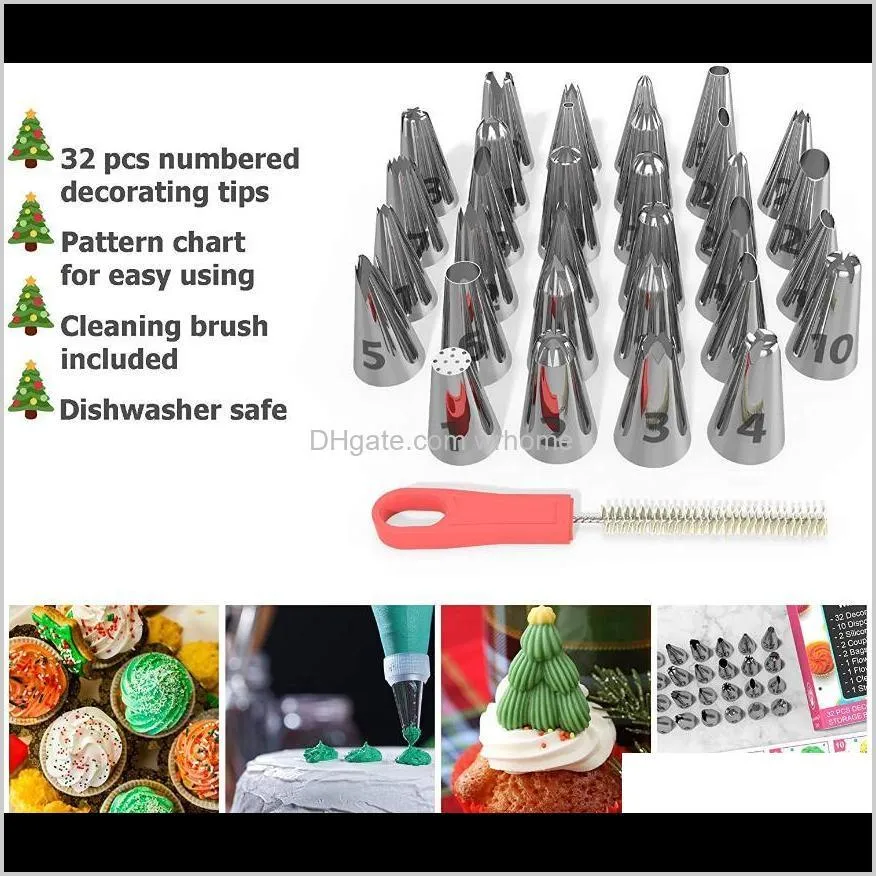 52pcs purper pastry bags tips icing piping nozzles for cream reusable cake decorating tools confectionery equipment accessorie1