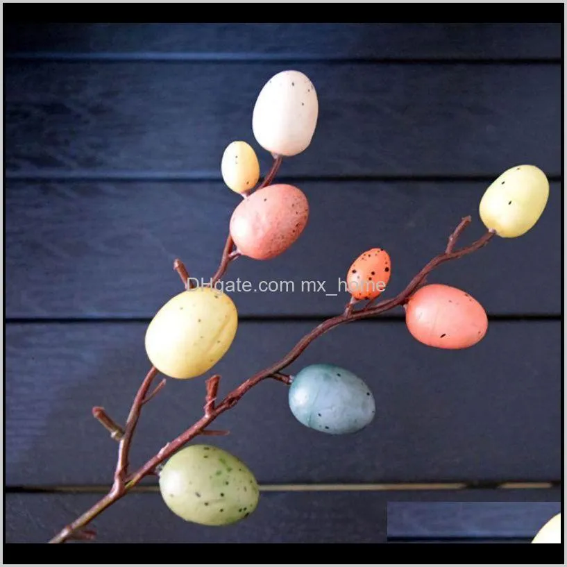 easter egg tree decor colorful painting foam branch fake plant for home happy party supplies artificial flower decorative flowers &