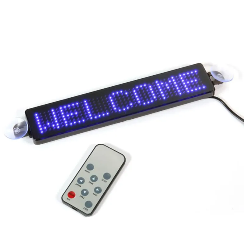 Windshield LED Light Sign For Cars Car LED Light Sign With Blue Decal ...