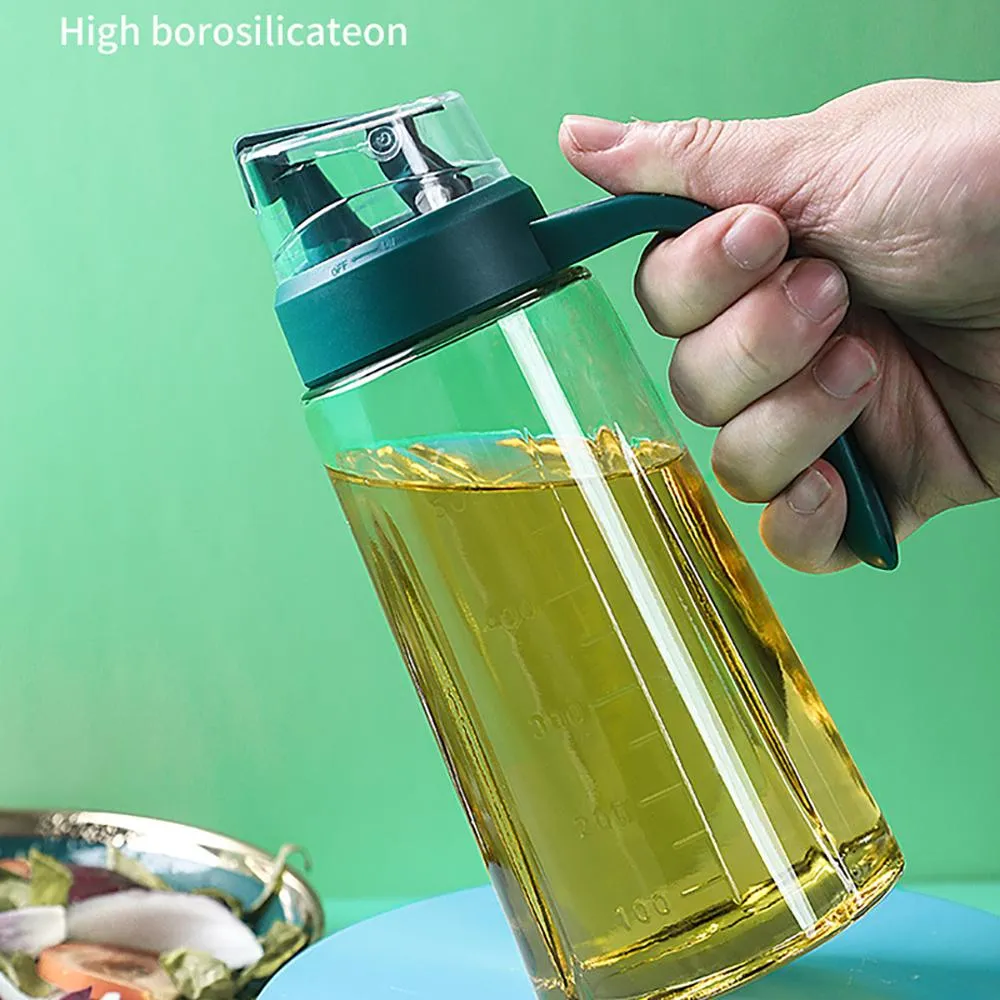 Glass oil pot household kitchen tool large-capacity glass-oil jar bottle control oil-good helper new