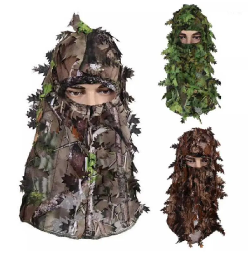 Camouflage Maple Leafy 3D Face Mask Ghillie Suit Sniper Tactical ...