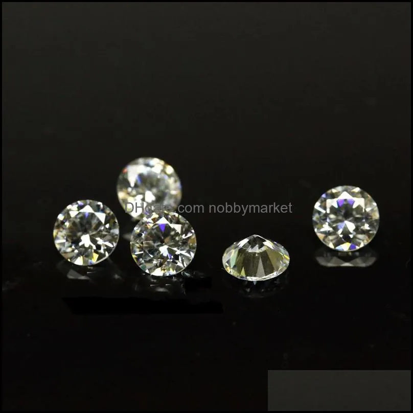 مجوهرات مجوهرات فضفاضة السعر 1000 قطعة / الوحدة 1.7 ملليمتر-2.4 ملليمتر 3a جودة مختبر خلق الماس الأبيض جولة مكعب زركونيا تشيكوسلوفاكيا الحجارة لصنع del del