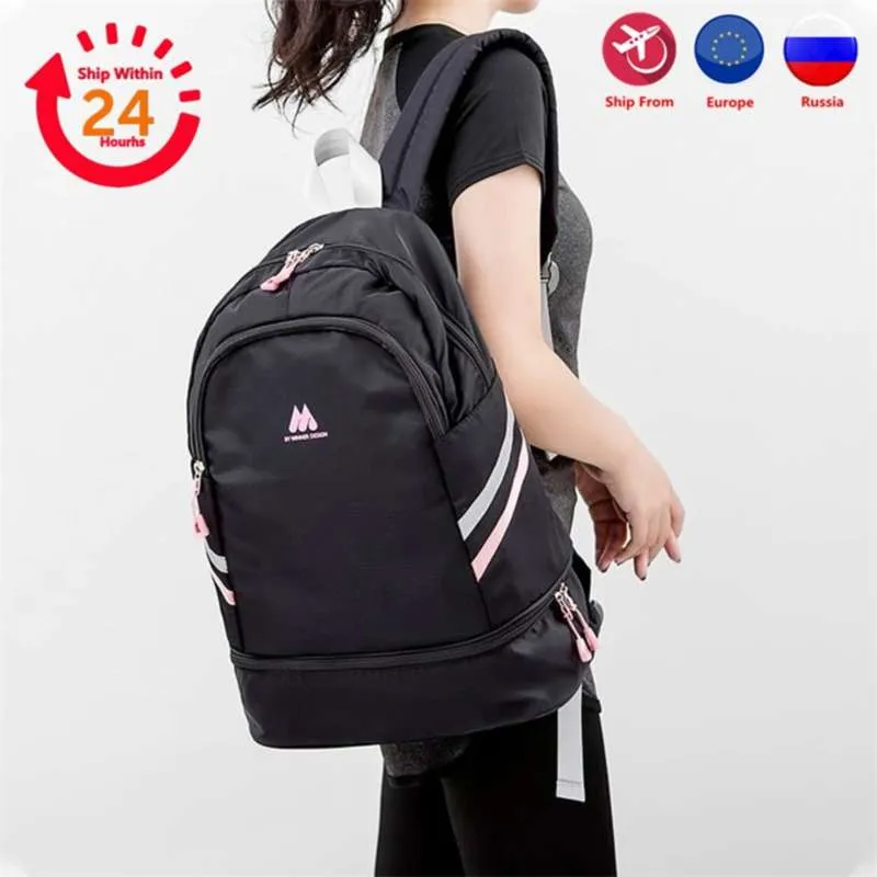 Multifunction Backpack Women's Yoga Swim Sports Fitness Organizer Pouch Waterproof Travel Clothes Shoes Ipad Storage Accessories 210929