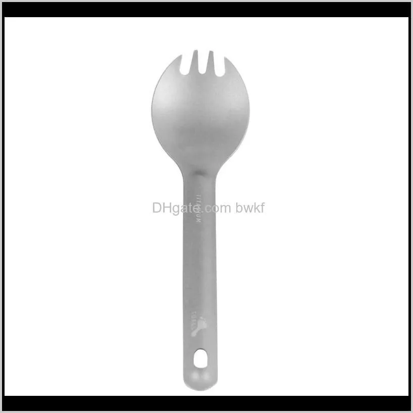 eco-friendly toaks titanium spoon fork spork household kitchen dining tableware ultralight fork 165mm slv -04 titanium new