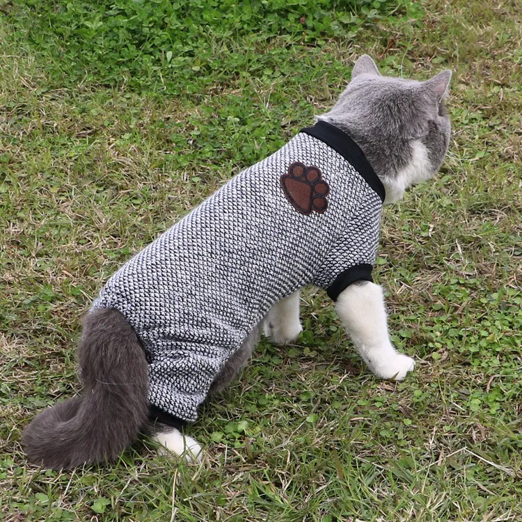 패션 애완 동물 고양이 개 옷 가을 겨울 고전 강아지 홈 잠옷 테디 불독 Bichon 애완 동물 용품