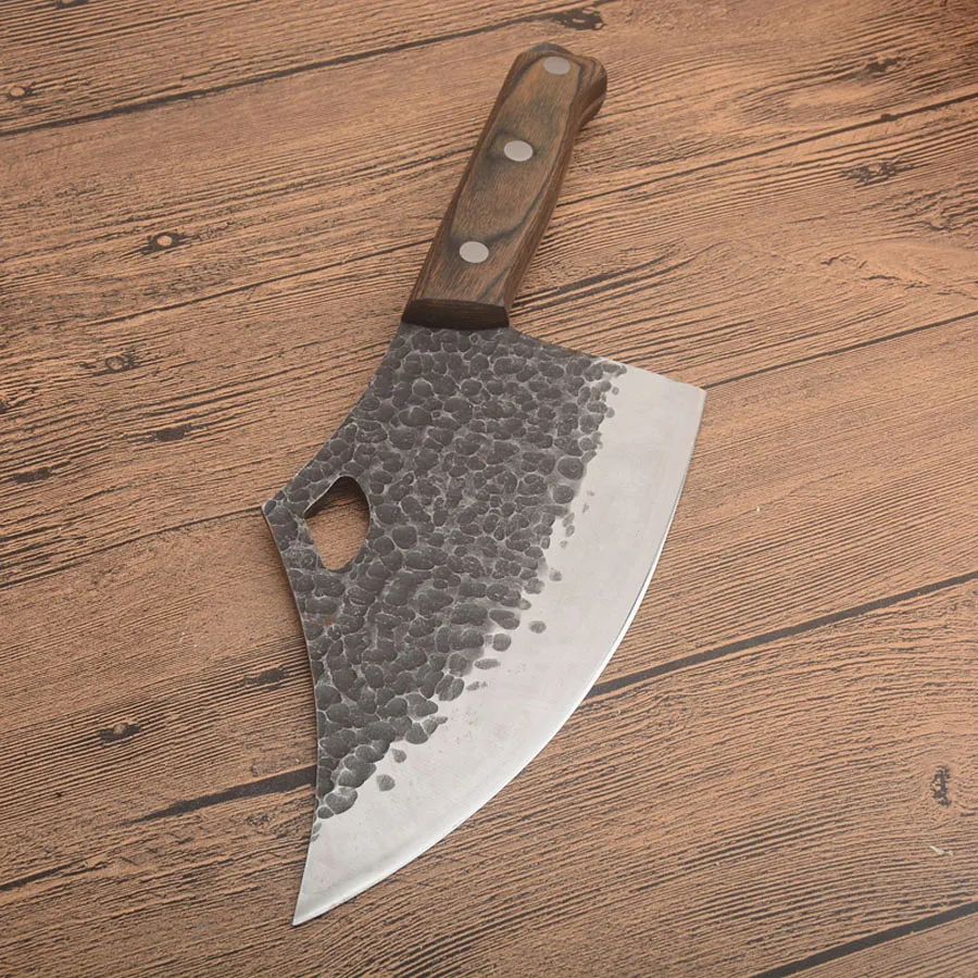 Hand-forged heavy-duty cleavers, high-hardness axe knives, thickened  bone-cutting knives, butcher's special knives Tang Knife