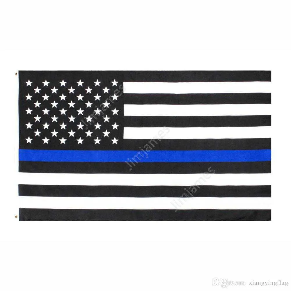 direct factory wholesale 3x5Fts 90cmx150cm Law Enforcement Officers USA US American police thin blue line Flag DAJ134