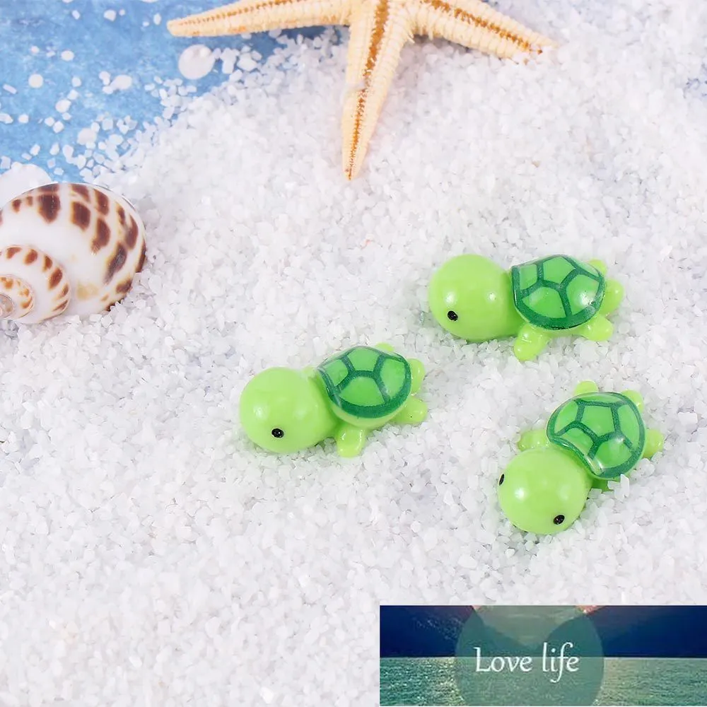 Figuriner 10st Miniatyr Dollhouse Bonsai Garden Landskap Blomsterkruka Sea Turtle Decor