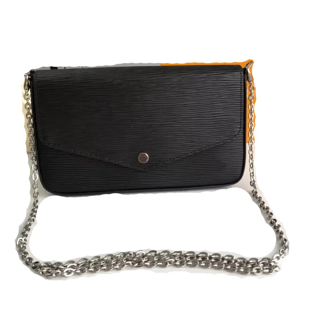 çanta Luxurys Tasarımcılar Çanta Orijinal yüksek kaliteli Felicie çanta kadın cüzdan sırt çantası çantalar kart sahibi omuz çantası mini 3 parçalı set Toz torbası kutusu ile
