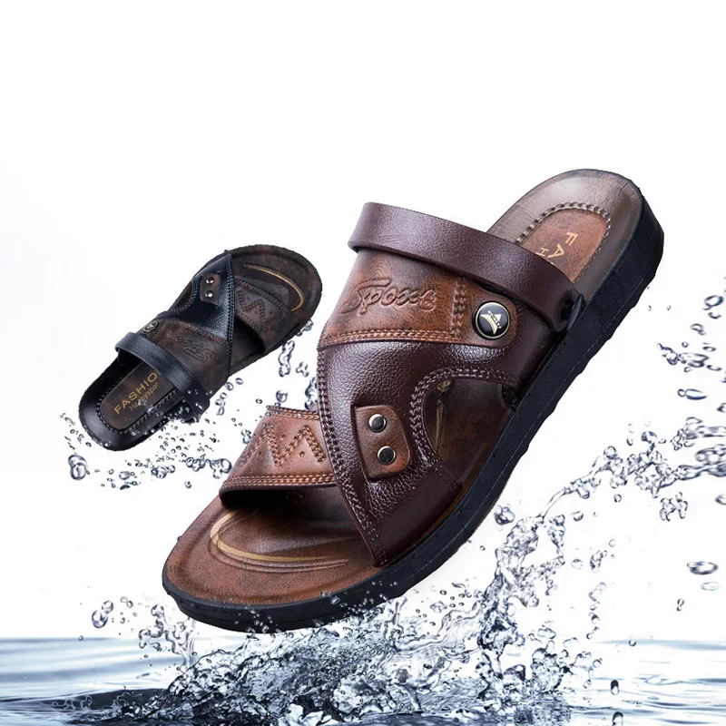 Men's Summer Sandals Outdoor Casual Non-Slip Breathable Beach Sandalias Two Ways Wearing Shoes Sandalias homme