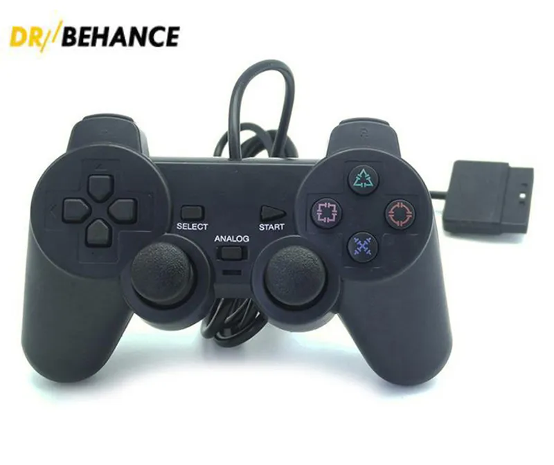 PlayStation 2 Wired Joypad Joysticks Gaming Controller para consola PS2 Gamepad doble choque por DHL