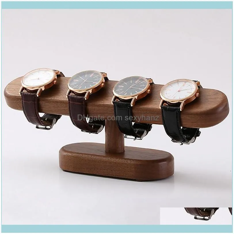 Solid Wood Watch Stand Support High-End Table Storage Rack Display Jewelry Pouches, Bags