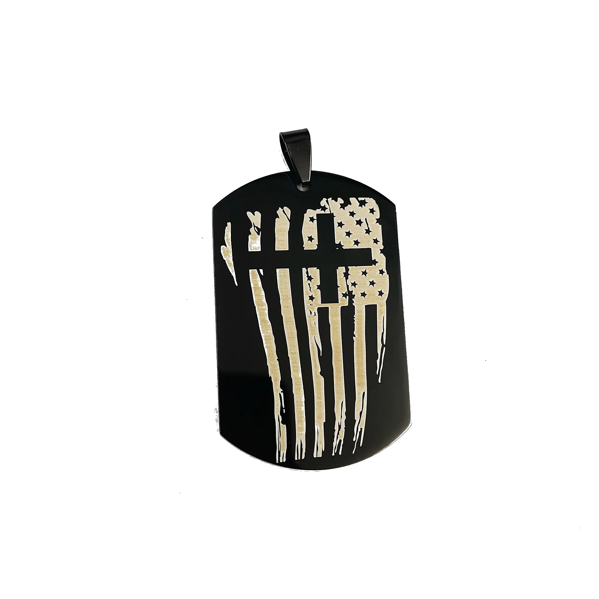 Stainless Steel American Flag Dog Tag Handmade Pendant For Men And Boys ...