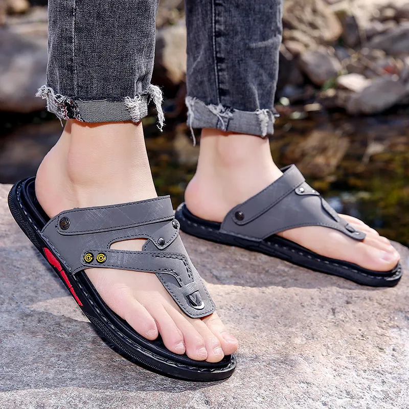 Breathable And Lightweight Fisherman Grey Sandals For Men And