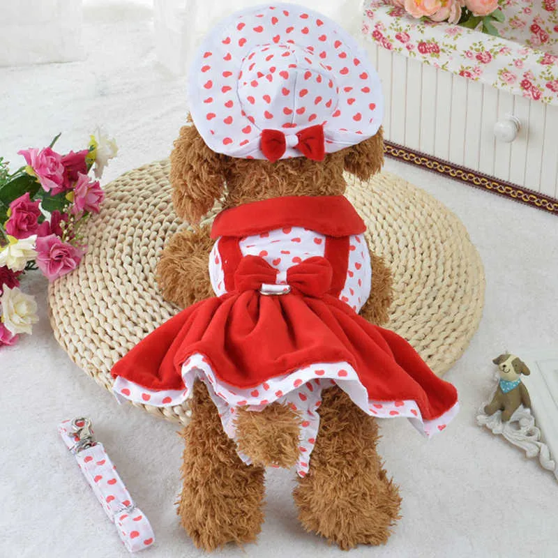 Vêtements d'été pour animaux de compagnie, en coton, confortable, pour petits chiens, jupe Chihuahua, chiot, chat, robes de mariée, costume doux pour animaux de compagnie