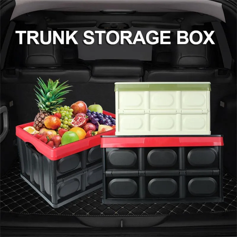 자동차 주최자 트렁크 스토리지 박스 방수 다기능 접이식 투명 플라스틱 대형 케이스 용품을 구성