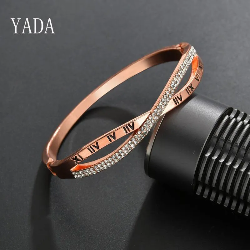 Charm Bracelets YADA Gifts Infinity 8 Crosses BraceletBangles For Women Steel Crystal Jewelry Pulseras Mujer BT200234